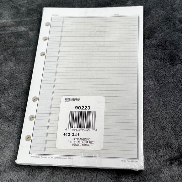 Day Runner Lined Note Pad Pro Business System 6 Ring Page Size 4.25x6.75 NIP - Picture 5 of 7